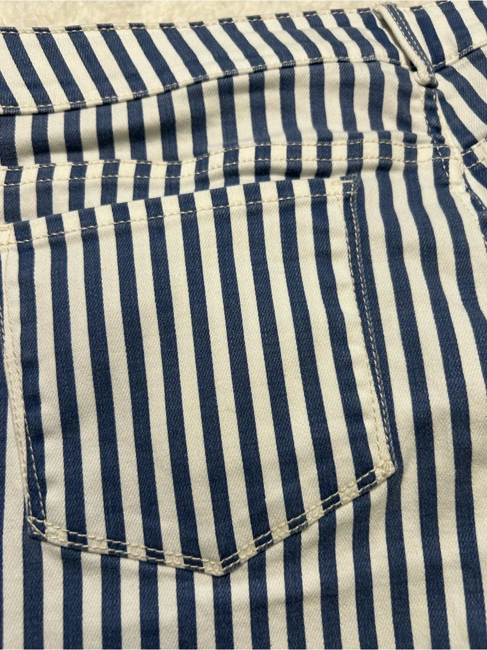 GAP Girls Kid Blue and White Striped Jeans